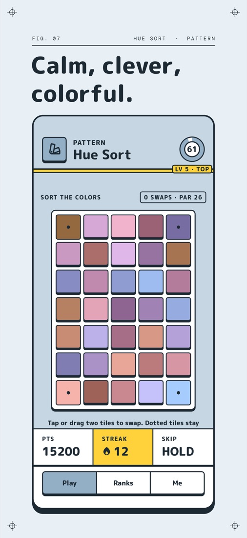 Minis screenshot: Hue Sort